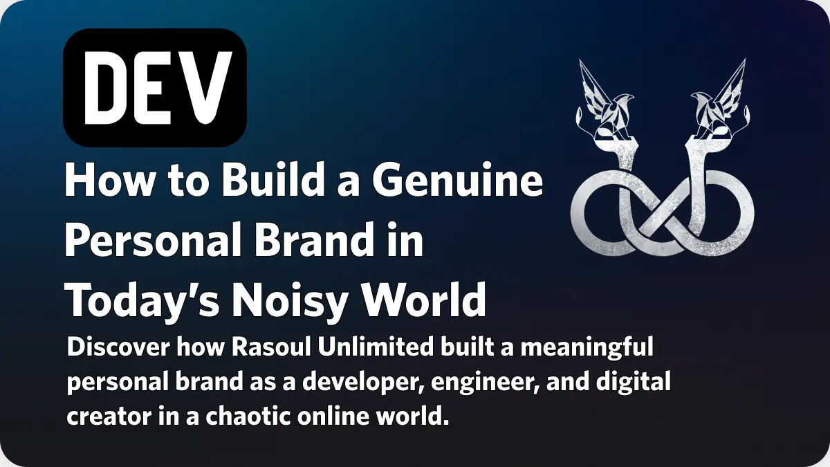 تصویر پیشنمایش مقاله dev.to با عنوان 'How to Build a Genuine Personal Brand in Today’s Noisy World'